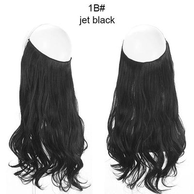 Halo Hair Extensions - Jet Black / 18inches