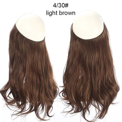 Halo Hair Extensions - Light Brown / 16inches