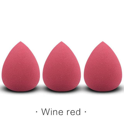 Makeup Egg Sponge - 3-Waterdrop-Wine red